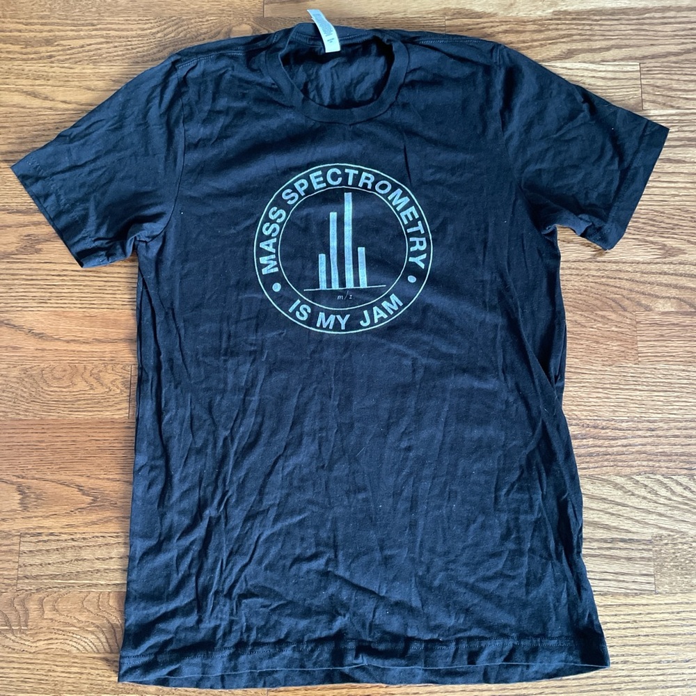 Black Tee with Mass Spectrometry Science Graphic